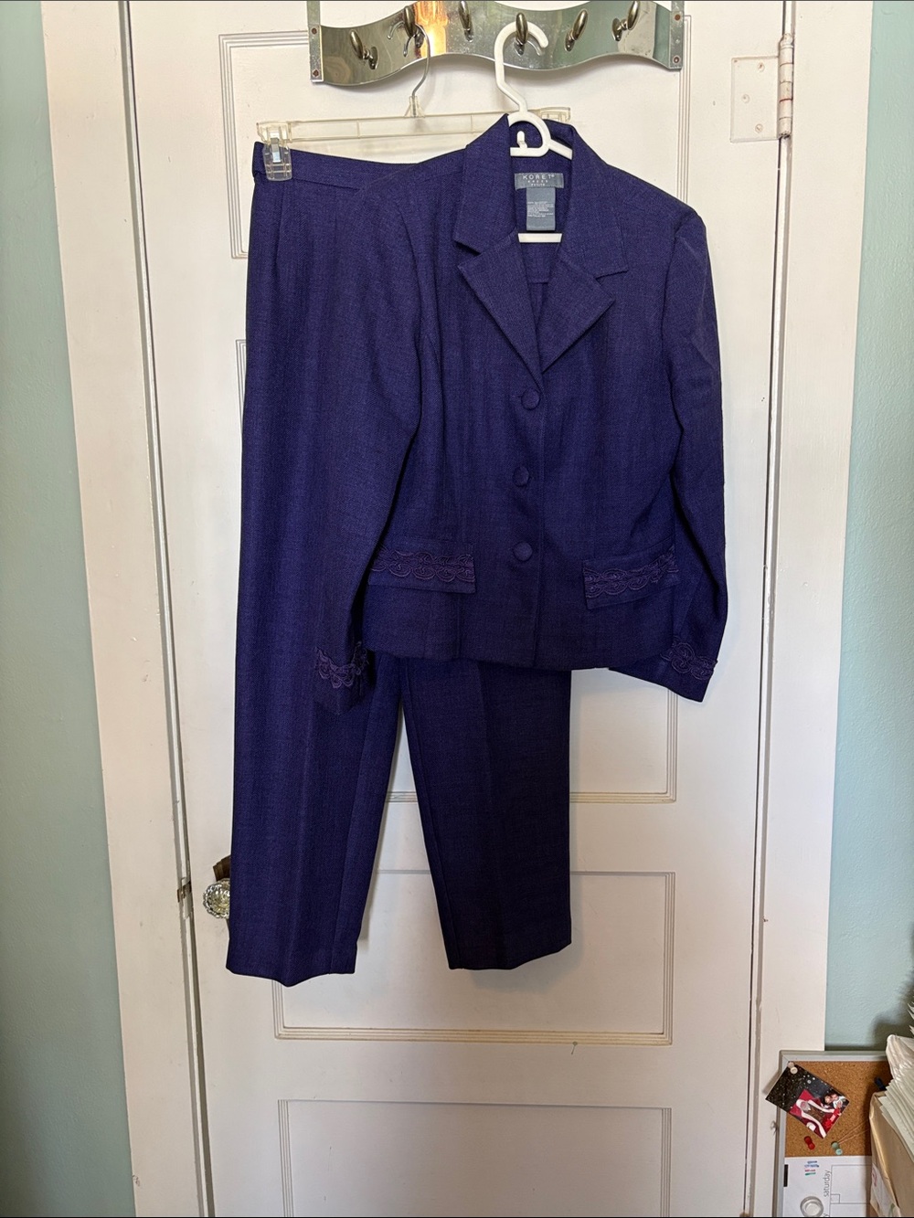 Koret Deep Purple Women's Two-Piece Pant Suit Size 10P